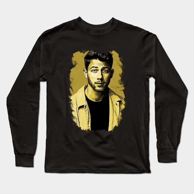 Nick Jonas Vexel Art Long Sleeve T-Shirt by Rezronauth